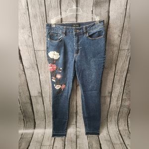 Buffalo David Bitton Blue Jeans with Floral Embroidery